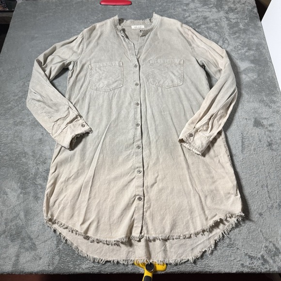 Bella Dahl Anthropologie Longsleeve Tunic Dress Lagenlook Ombre Colored Sz Large - Picture 1 of 5